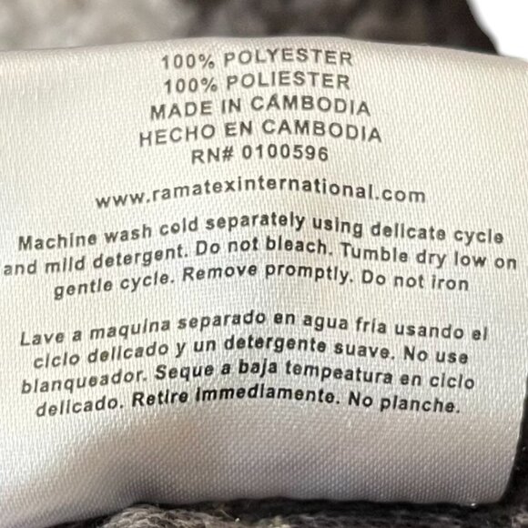 GENTLY Used} Cabin Fever by Ramatex Black/Grey, Plaid-  1/4 Zip Pullover/Size XL - Picture 5 of 7